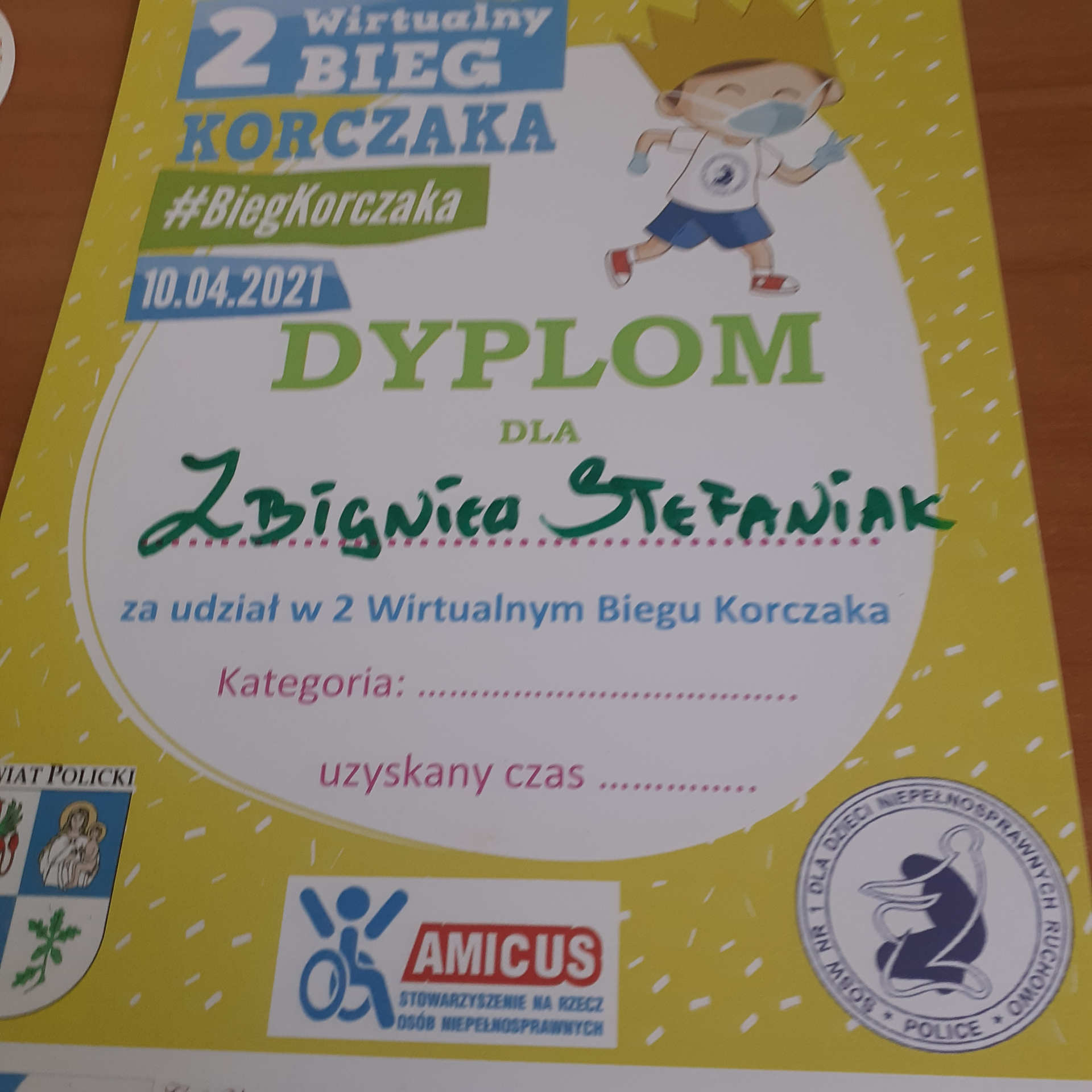 Osiągnięcie: Wirtualny Bieg Korczaka