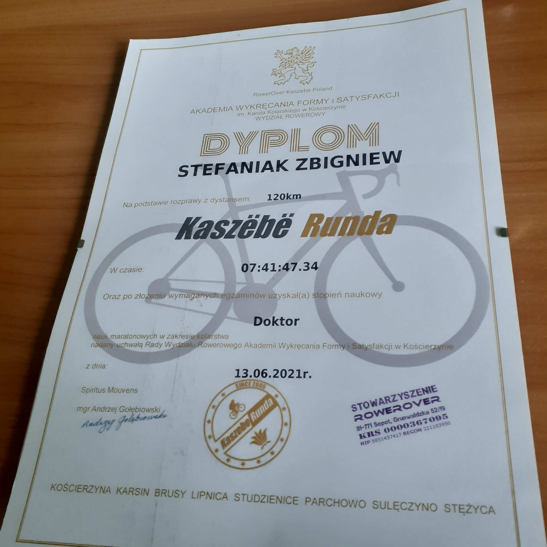 Zdjęcie z archiwum osiągnięć Zbigniewa Stefaniaka